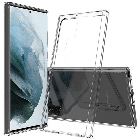 Accezz - Xtreme Impact Backcover voor Samsung Galaxy S22 Ultra - Transparent