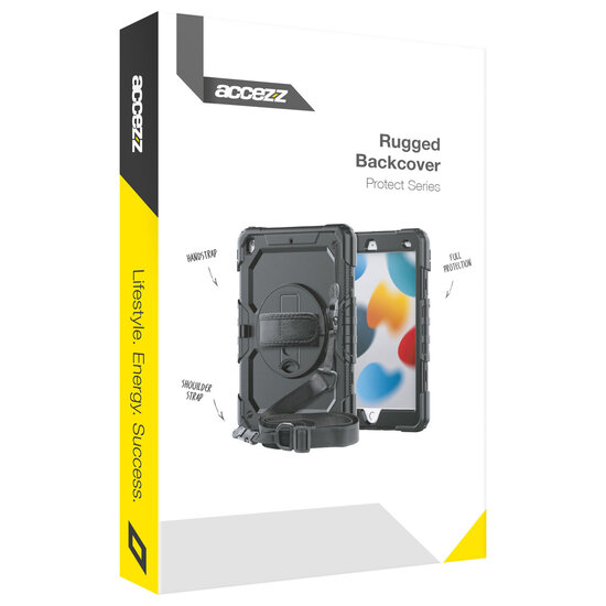 Accezz - Rugged Backcover met schouderstrap voor Apple iPad 11 (2025) 11 inch A16 / iPad 10 (2022) 10.9 inch - Blue