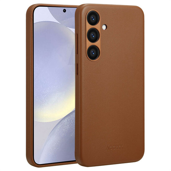 Accezz - MagSafe Leather Backcover voor Samsung Galaxy S24 Plus - Sienna Brown