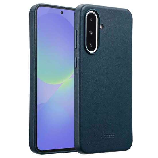 Accezz - MagSafe Leather Backcover voor Samsung Galaxy A36 / A56 - Nightfall Blue