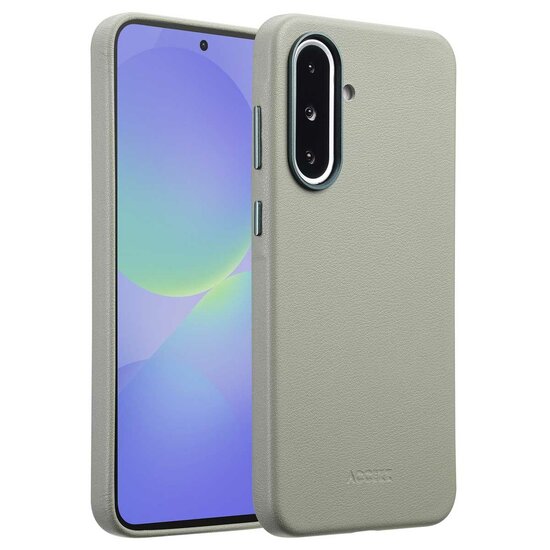 Accezz - MagSafe Leather Backcover voor Samsung Galaxy A36 / A56 - Light Grey