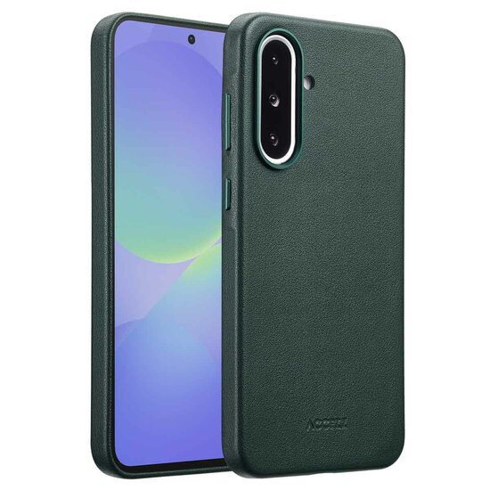 Accezz - MagSafe Leather Backcover voor Samsung Galaxy A36 / A56 - Cedar Green