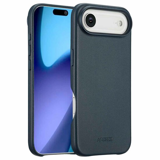 Accezz - MagSafe Leather Backcover voor Apple iPhone Air - Nightfall Blue