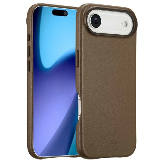 Accezz - MagSafe Leather Backcover voor Apple iPhone Air - Coffee