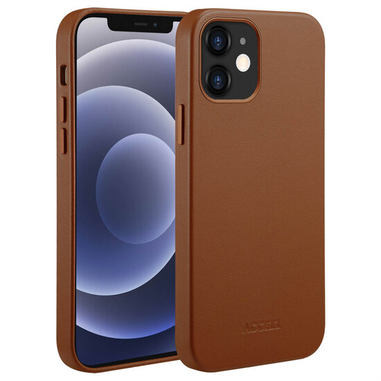 Accezz - MagSafe Leather Backcover voor Apple iPhone 12 (Pro) - Sienna Brown