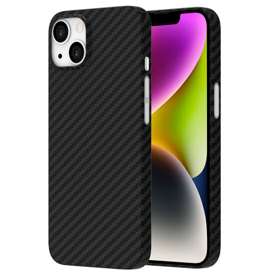 Accezz - MagSafe Kevlar Backcover voor Apple iPhone 14 - Black