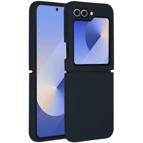 Accezz - Liquid Silicone Backcover voor Samsung Galaxy Z Flip 6 - Dark Blue
