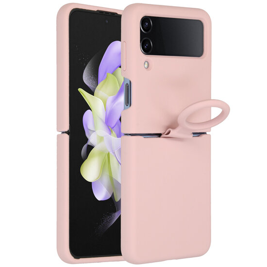 Accezz - Liquid Silicone Backcover voor Samsung Galaxy Z Flip 4 - Pink