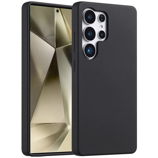 Accezz - Liquid Silicone Backcover voor Samsung Galaxy S25 Ultra - Black