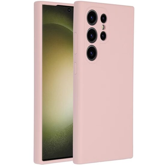 Accezz - Liquid Silicone Backcover voor Samsung Galaxy S24 Ultra - Pink