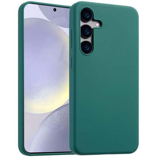 Accezz - Liquid Silicone Backcover voor Samsung Galaxy S24 - Dark Green