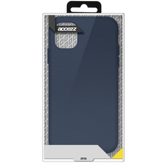 Accezz - Liquid Silicone Backcover voor Samsung Galaxy S21 - Dark Blue