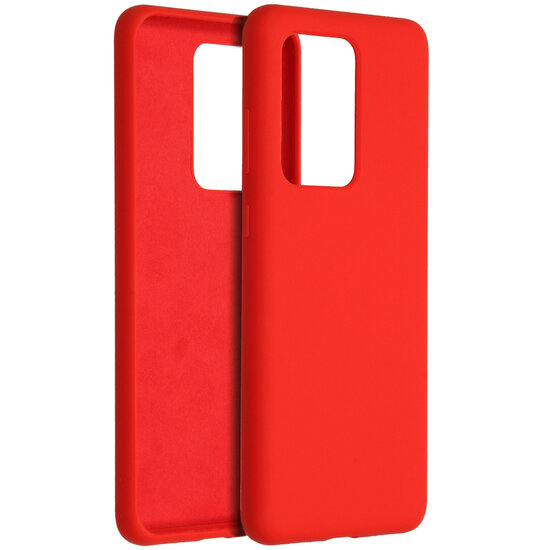 Accezz - Liquid Silicone Backcover voor Samsung Galaxy S20 Ultra - Red