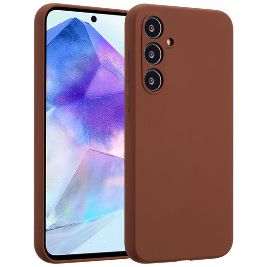 Accezz - Liquid Silicone Backcover voor Samsung Galaxy A55 - New Tea Brown