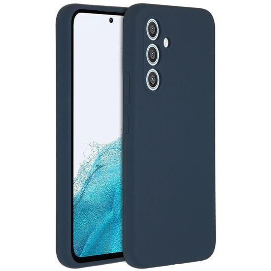 Accezz - Liquid Silicone Backcover voor Samsung Galaxy A54 (5G) - Dark Blue