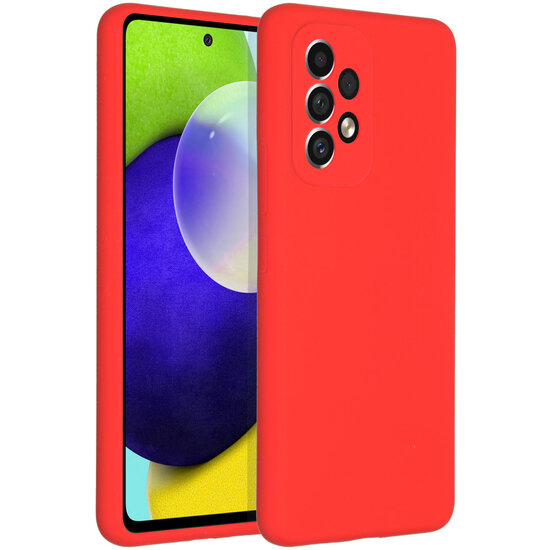 Accezz - Liquid Silicone Backcover voor Samsung Galaxy A53 - Red