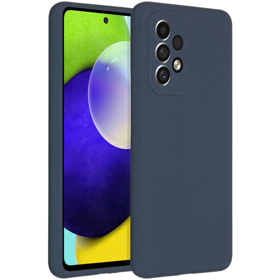 Accezz - Liquid Silicone Backcover voor Samsung Galaxy A53 - Dark Blue