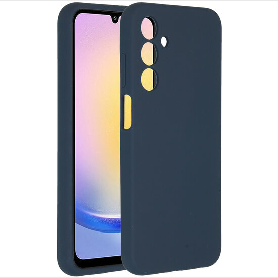 Accezz - Liquid Silicone Backcover voor Samsung Galaxy A25 (5G) - Dark Blue