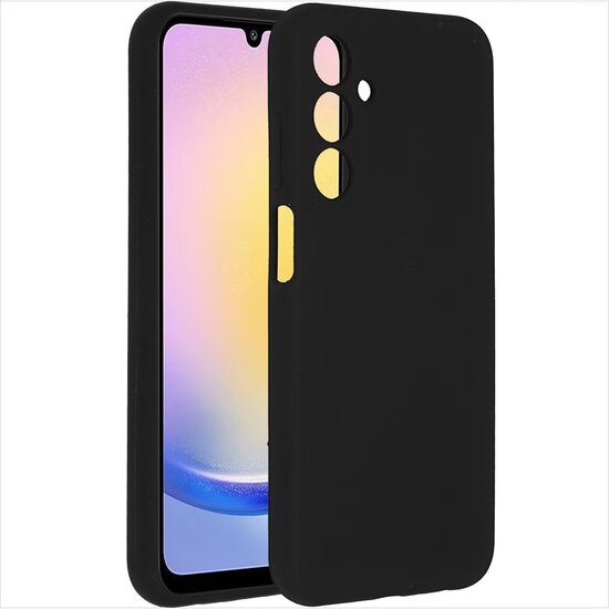 Accezz - Liquid Silicone Backcover voor Samsung Galaxy A25 (5G) - Black