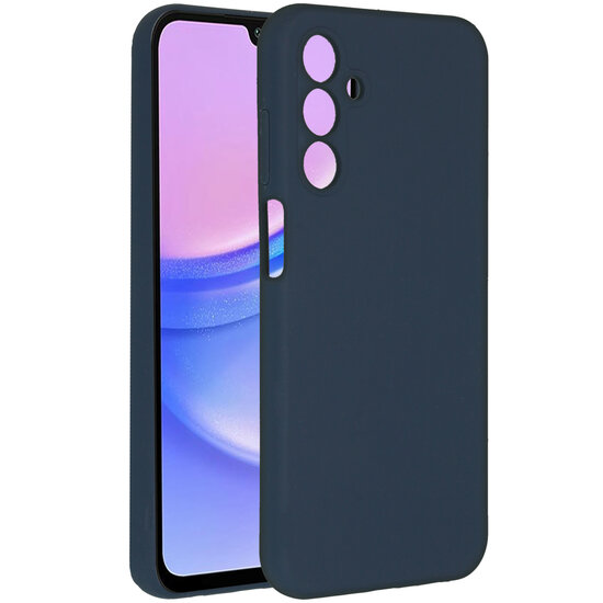 Accezz - Liquid Silicone Backcover voor Samsung Galaxy A15 (5G/4G) - Dark Blue