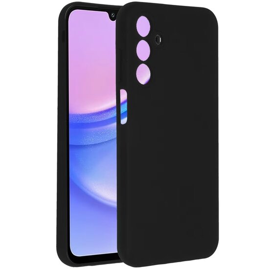 Accezz - Liquid Silicone Backcover voor Samsung Galaxy A15 (5G/4G) - Black