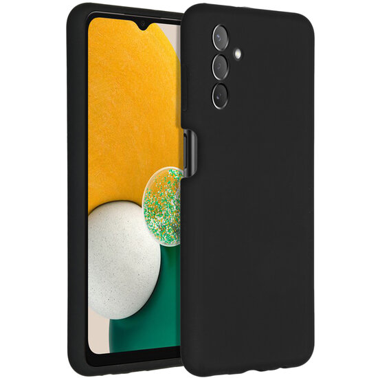 Accezz - Liquid Silicone Backcover voor Samsung Galaxy A13 (5G) / A04s - Black