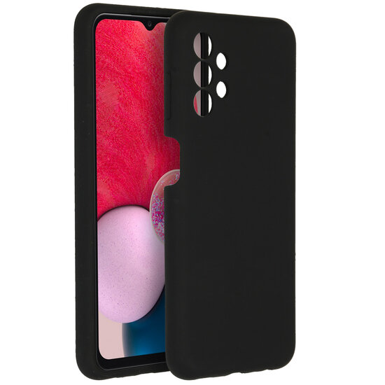 Accezz - Liquid Silicone Backcover voor Samsung Galaxy A13 (4G) - Black