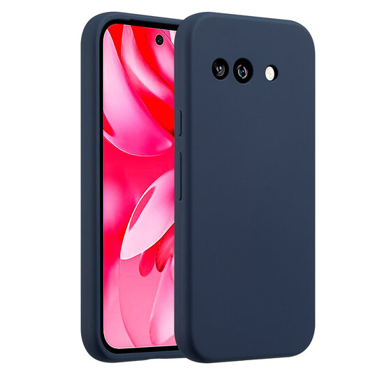Accezz - Liquid Silicone Backcover voor Google Pixel 9A - Dark Blue