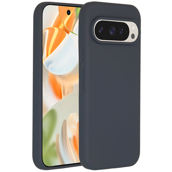 Accezz - Liquid Silicone Backcover voor Google Pixel 9 / 9 Pro - Dark Blue