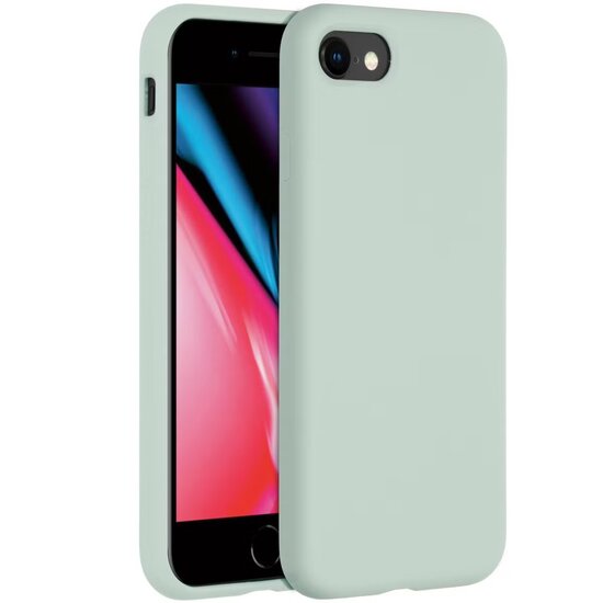 Accezz - Liquid Silicone Backcover voor Apple iPhone SE (2022 / 2020) / 8 / 7 - Sky  Blue
