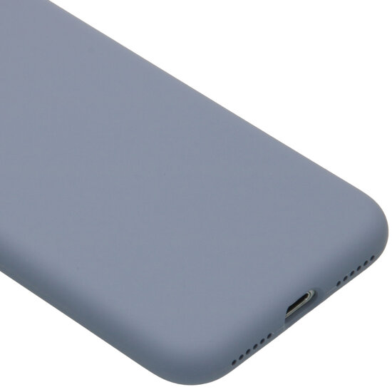 Accezz - Liquid Silicone Backcover voor Apple iPhone SE (2022 / 2020) / 8 / 7 - Lavender Grey