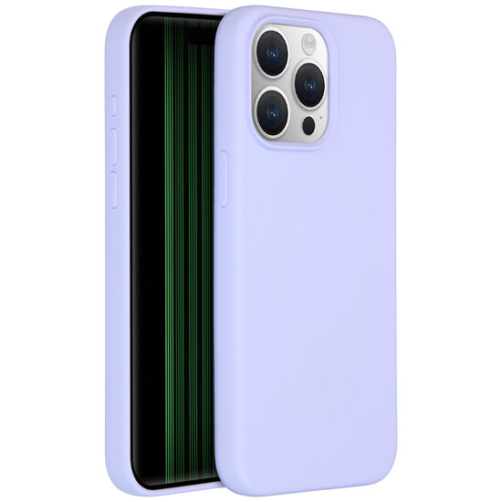 Accezz - Liquid Silicone Backcover voor Apple iPhone 15 Pro Max - Purple