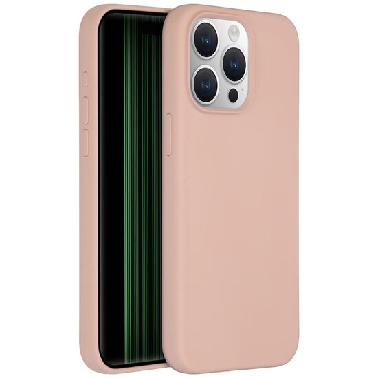 Accezz - Liquid Silicone Backcover voor Apple iPhone 15 Pro Max - Pink