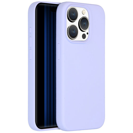 Accezz - Liquid Silicone Backcover voor Apple iPhone 15 Pro - Purple