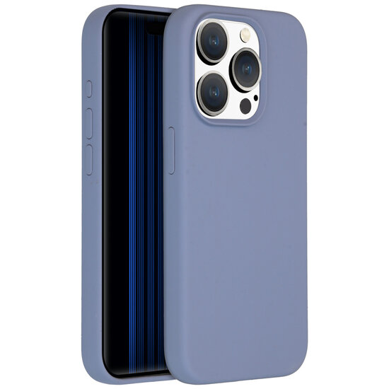 Accezz - Liquid Silicone Backcover voor Apple iPhone 15 Pro - Lavender Grey