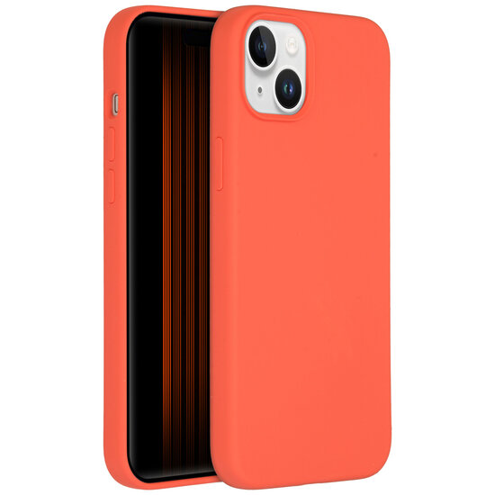Accezz - Liquid Silicone Backcover voor Apple iPhone 15 Plus - Nectarine