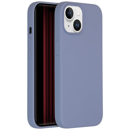 Accezz - Liquid Silicone Backcover voor Apple iPhone 15 - Lavender Grey
