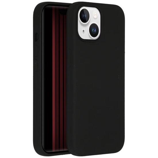 Accezz - Liquid Silicone Backcover voor Apple iPhone 15 - Black