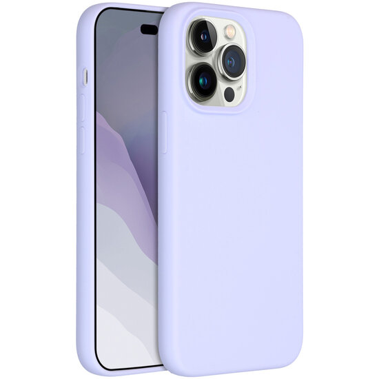 Accezz - Liquid Silicone Backcover voor Apple iPhone 14 Pro Max - Purple