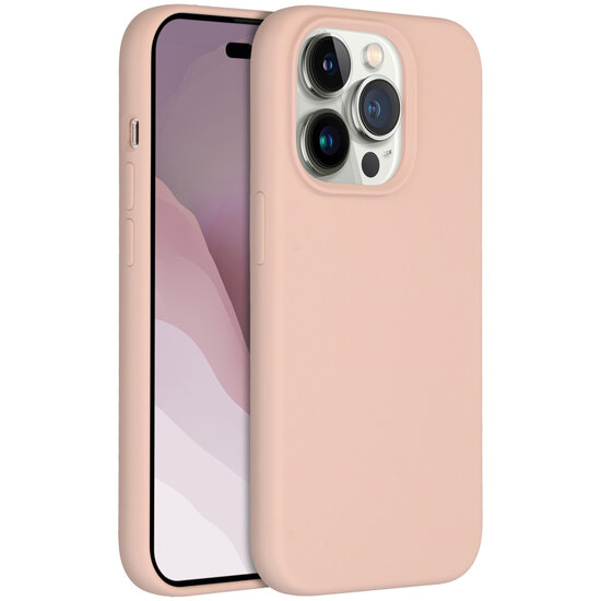Accezz - Liquid Silicone Backcover voor Apple iPhone 14 Pro - Pink