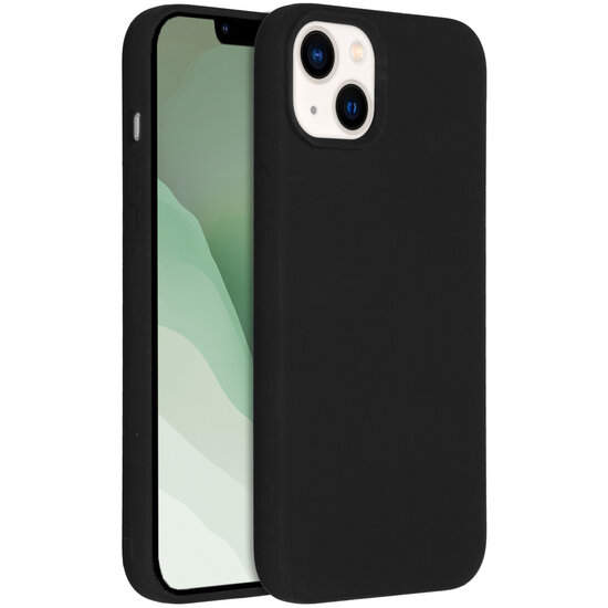 Accezz - Liquid Silicone Backcover voor Apple iPhone 14 Plus - Black