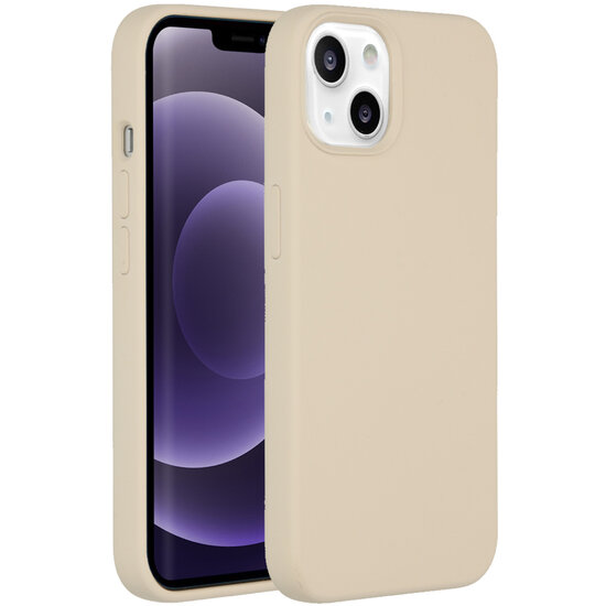 Accezz - Liquid Silicone Backcover voor Apple iPhone 14 / 13 - Stone