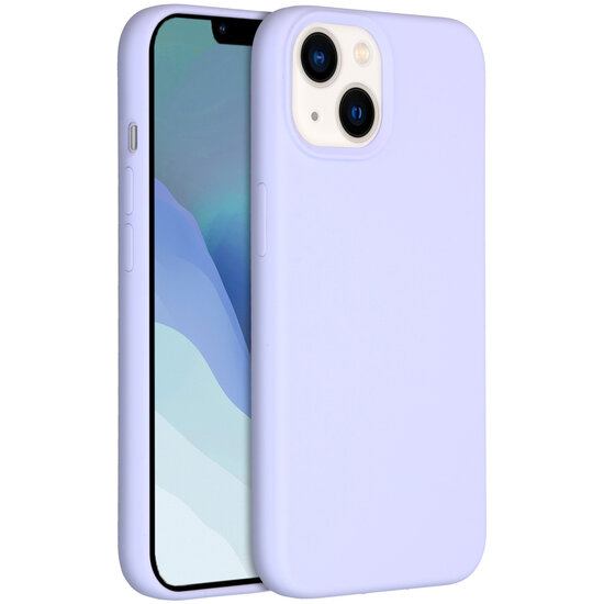 Accezz - Liquid Silicone Backcover voor Apple iPhone 14 / 13 - Purple