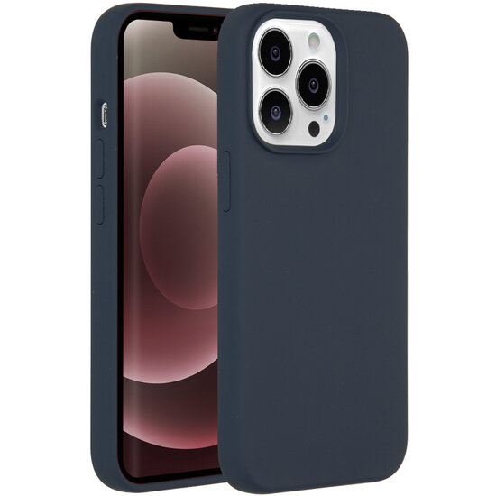Accezz - Liquid Silicone Backcover voor Apple iPhone 13 Pro Max - Dark Blue