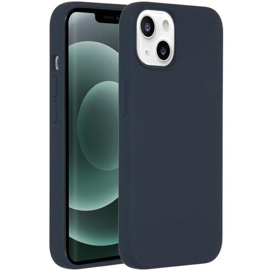 Accezz - Liquid Silicone Backcover voor Apple iPhone 13 Mini - Dark Blue