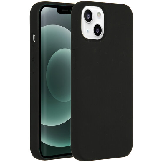 Accezz - Liquid Silicone Backcover voor Apple iPhone 13 Mini - Black