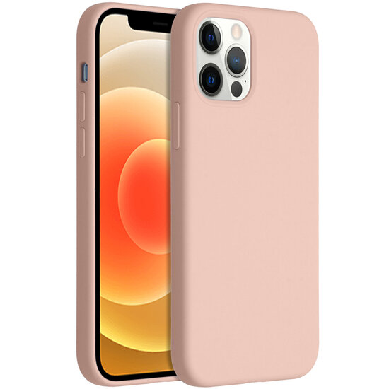 Accezz - Liquid Silicone Backcover voor Apple iPhone 12 (Pro) - Pink