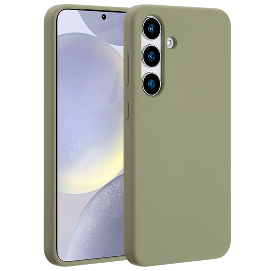 Accezz - Liquid Silicone Backcover met MagSafe voor Samsung Galaxy S25 Plus - Cooper Green