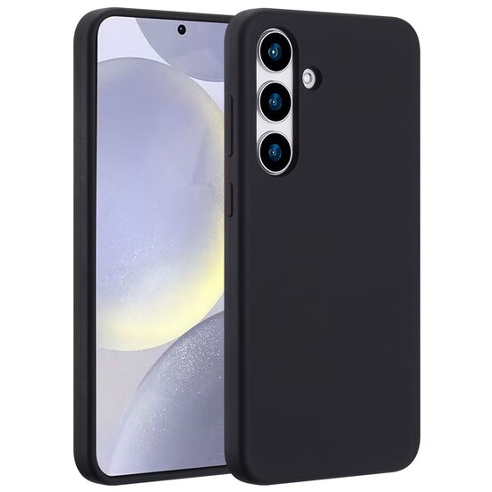 Accezz - Liquid Silicone Backcover met MagSafe voor Samsung Galaxy S25 Plus - Black