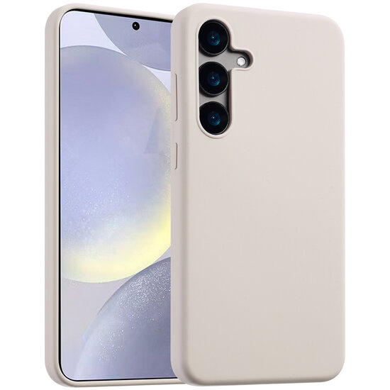 Accezz - Liquid Silicone Backcover met MagSafe voor Samsung Galaxy S24 Plus - Stone